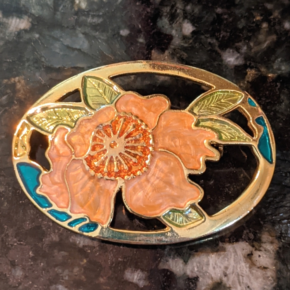 Vintage Floral Brooch